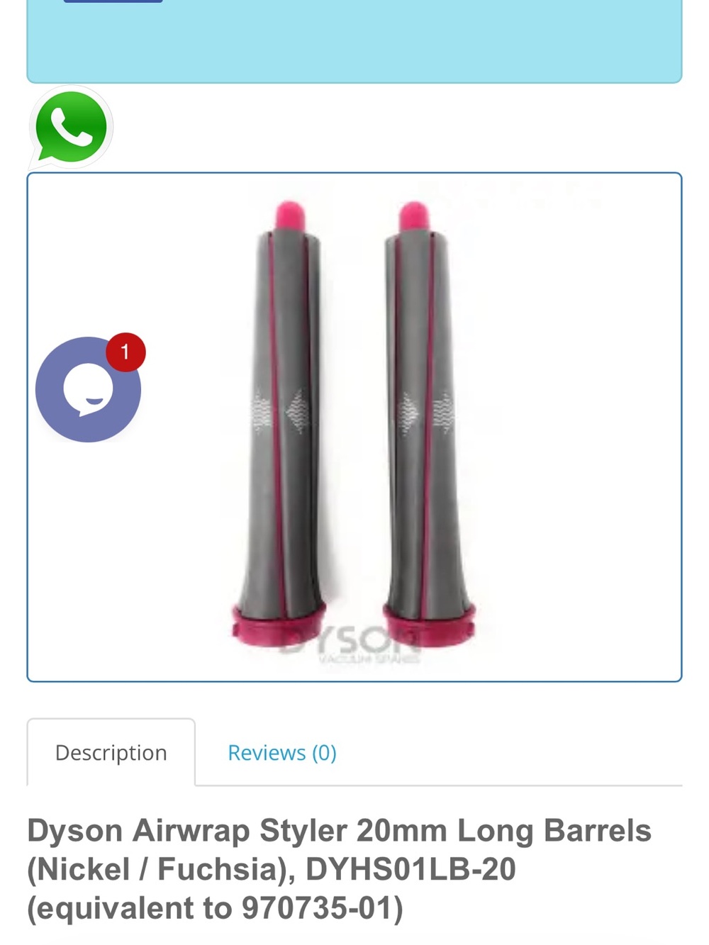 Dyson Airwrap Styler Barrels x2